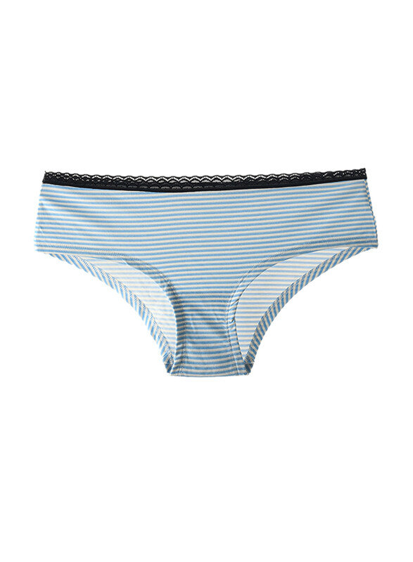 

Lacy Dreams Comfortable Lace Hipster, Small, Blue