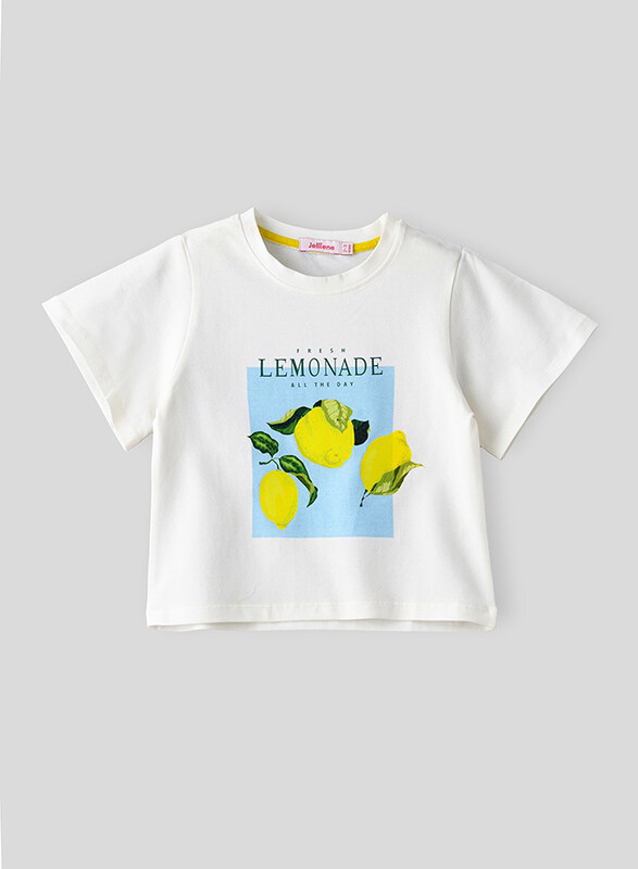 

Jelliene Knit Top with Frill Slv for Girls, 2-3 Years, White