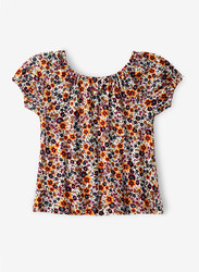 Jelliene Printed Woven Top for Girls, 5-6 Years, Multicolour