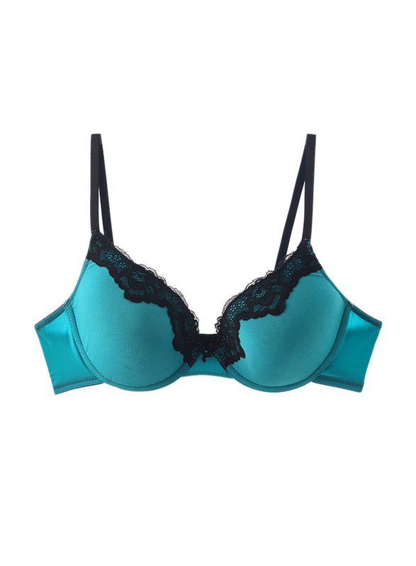 Lacy Dreams Casual Lace Bra, 34C, Turquoise