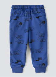 Jam Knit Printed Jogger with Drawcord for Boys, 9-12 Months, Blue