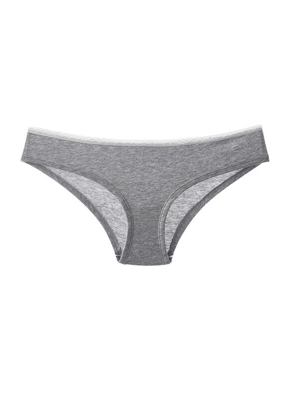 

Lacy Dreams Comfortable Lace Brief, Double Extra Large, Grey