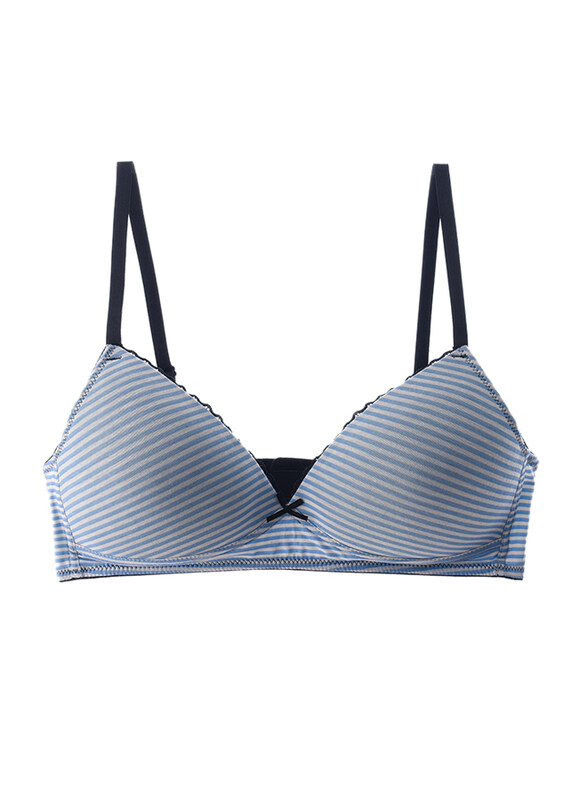 

Lacy Dreams Casual Lace Bra, 36B, White/Blue Strip