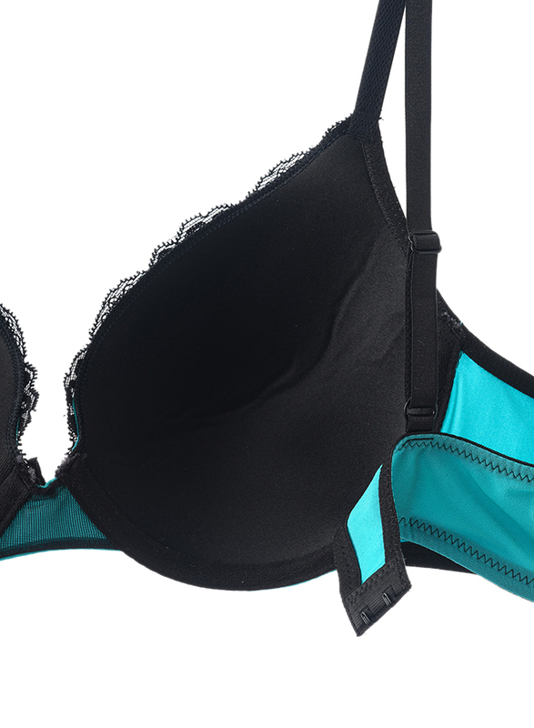 Lacy Dreams Casual Lace Bra, 34C, Turquoise