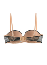 Lacy Dreams Casual Multiway Push-up Lace Bra, 32D, Black/Beige