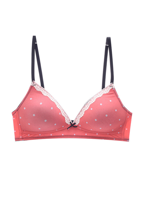 

Lacy Dreams Casual Triangle Bra, Coral Pink, 36B