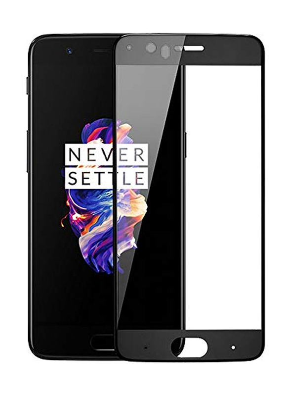 OnePlus 5 Mobile Phone 3D Tempered Glass Screen Protector, Black/Clear