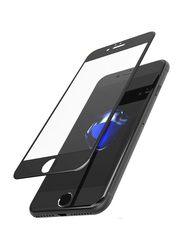 واقي شاشة زجاج مقوى 5D لجهاز أبل ايفون 7 بلس ، اسود / شفاف