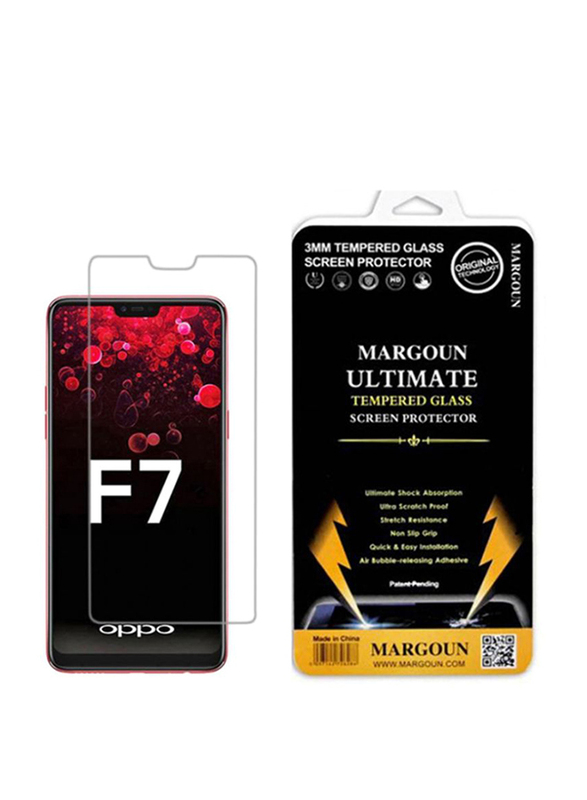 Oppo F7 Mobile Phone Tempered Glass Screen Protector, Clear