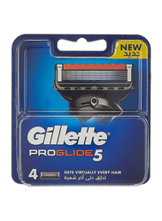 Gillette Fusion ProGlide 5 Manual Blades Refills, 4 Count, Multicolour