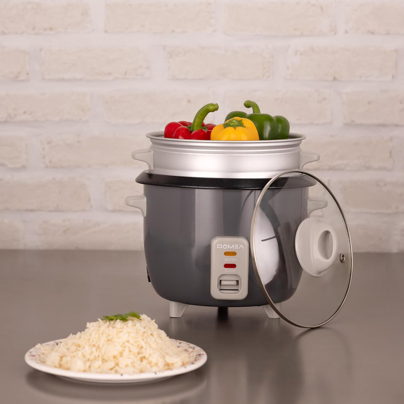 Domea 1L Electric Rice Cooker, 400W, KC142, Black