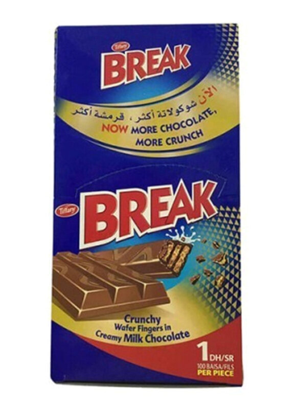 

Tiffany Break Crunchy Wafer Fingers in Creamy Milk Chocolate, 12 x 31g
