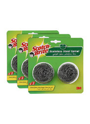 Scotch Brite 2 Metallic Spiral Ball, 3 Pieces