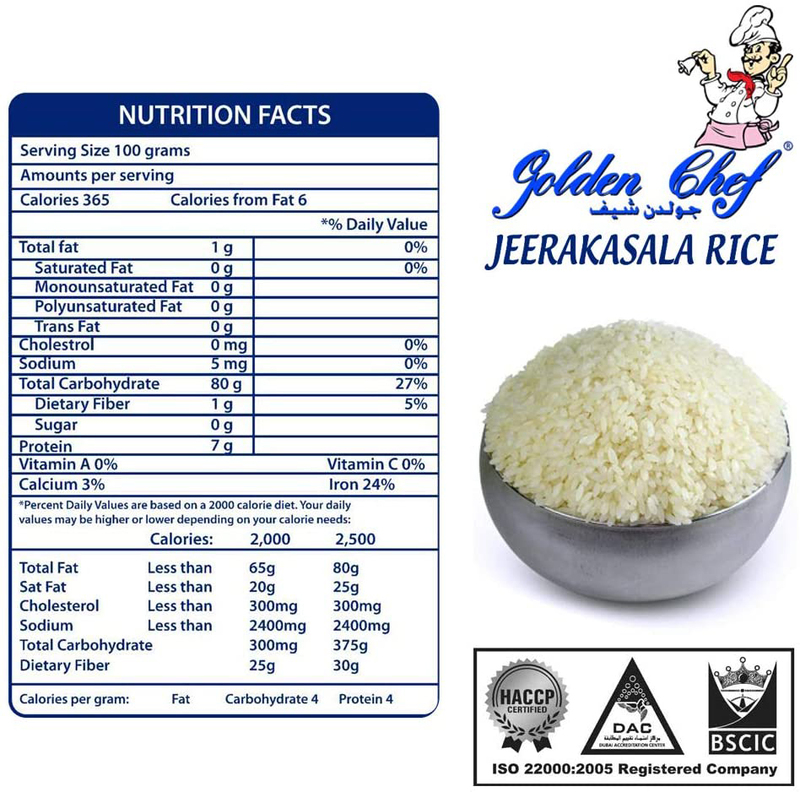 Golden Chef Jeerakashala Rice, 5 Kg