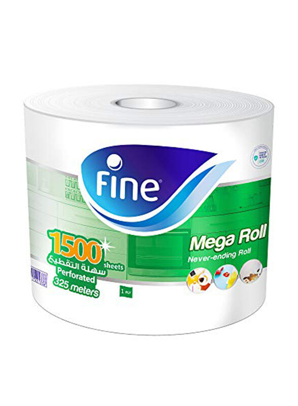 

Fine Mega Roll Paper Towel, 325 Meters, 1500 Sheets x 2 Ply