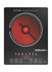 Domea Single Burner Infrared Cooktop with 7 Preset Fuctions, 2000W, KC144, Black