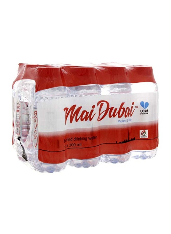 Mai Dubai Drinking Water, 12 PET Bottles x 200ml