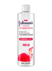 Johnson's Fresh Hydration Micellar Rose Infused Cleansing Water, 400ml, Multicolour