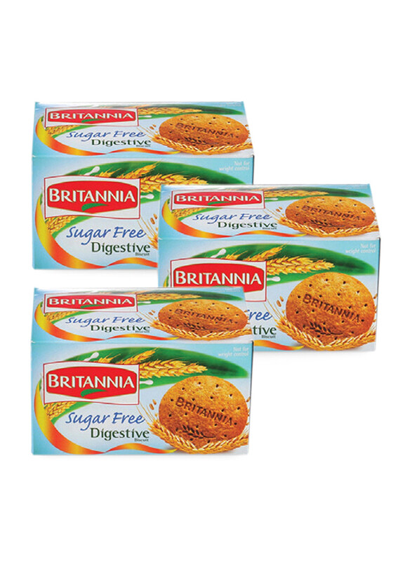 

Britannia Sugar Free Digestive Biscuits, 3 x 200g