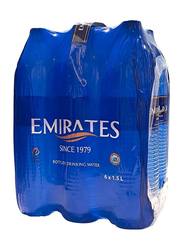 Emirates Bottled Drinking Water, 6 Bottles x 1.5 Liter