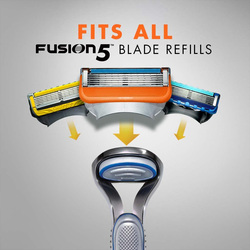 Gillette Fusion Manual Shaving Razor Blades, 4 Pieces, Multicolour