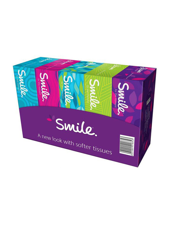 

Smile Facial Tissue, 5 Boxes x 150 Sheets x 2 Ply