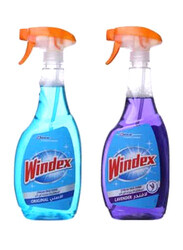 Windex Original + Lavender Glass Cleaner, 2 Bottles x 750ml