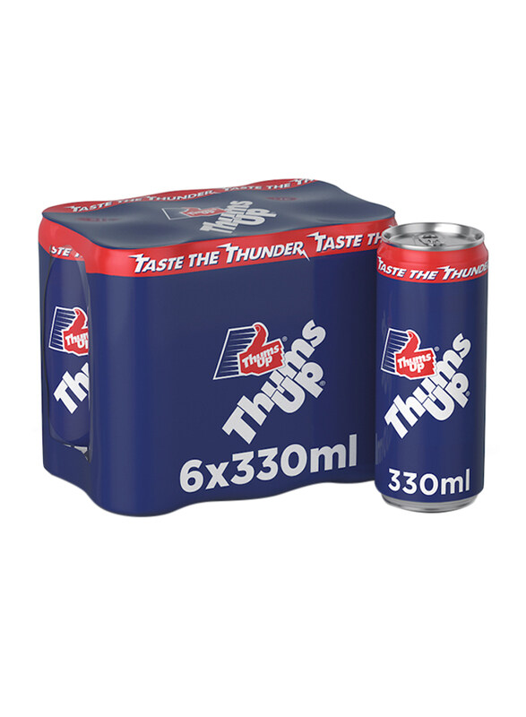 

Thums Up Regular Soda Drink Can, 6 x 330ml