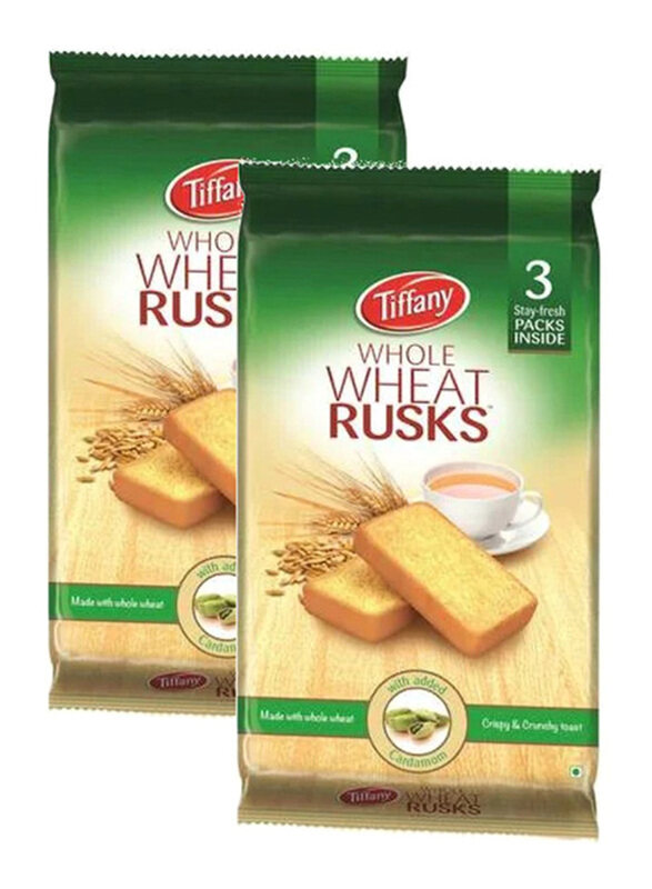 

Tiffany Cardamom Whole Wheat Rusk, 2 x 335g
