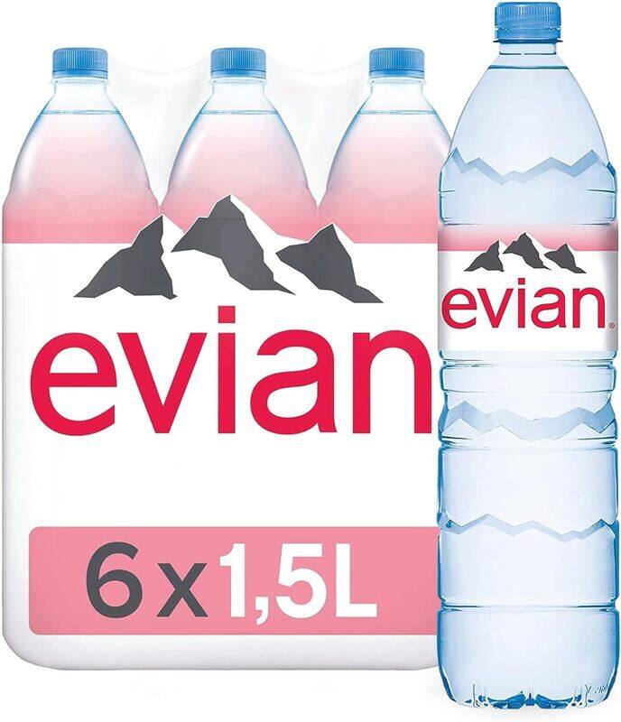 

Evian Natural Mineral Water, 6 x 1.5L