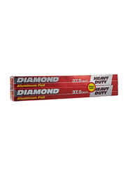 Diamond Heavy Duty Aluminium Foil, 2 x 37.5 Sq.Ft
