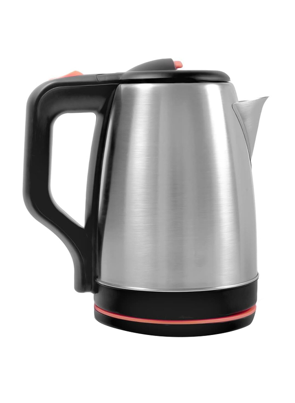 Domea 1.8L Stainless Steel Kettle, 360° Cordless Electric Jug with Detachable Power Base, 1500W, KW224S, Silver/Black