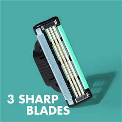 Gillette Mach3+ Blades Refills, 5 Pieces, Multicolour