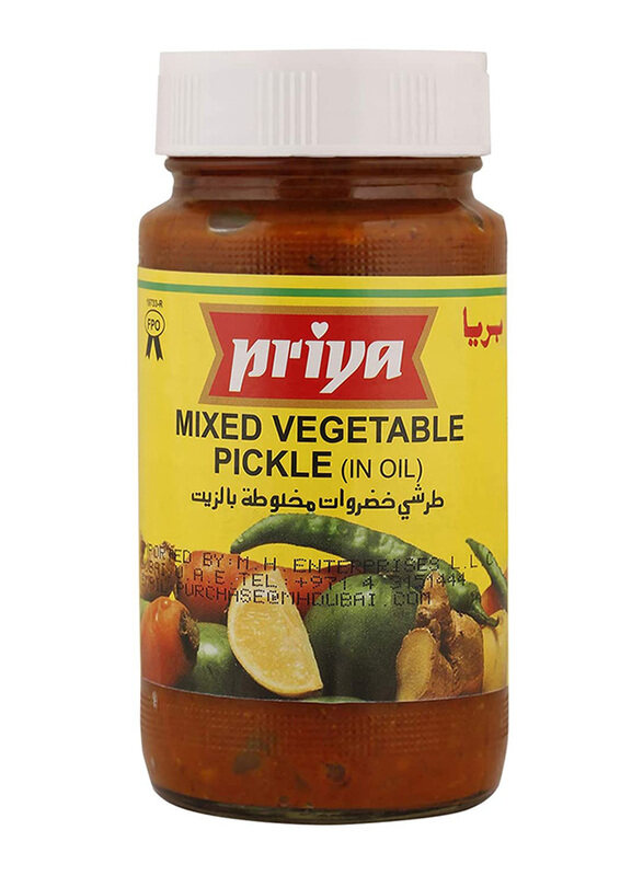 

Priya Mixed Vegetable Pickle in Oil, 300g