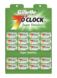 Gillette 7 O'clock Super Stainless Blade, 20 Pieces