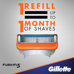 Gillette Fusion Manual Shaving Razor Blades, 4 Pieces, Multicolour