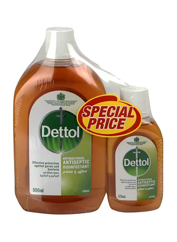 

Dettol Antiseptic Disinfectant Liquid, 2 Piece, 500ml + 125ml