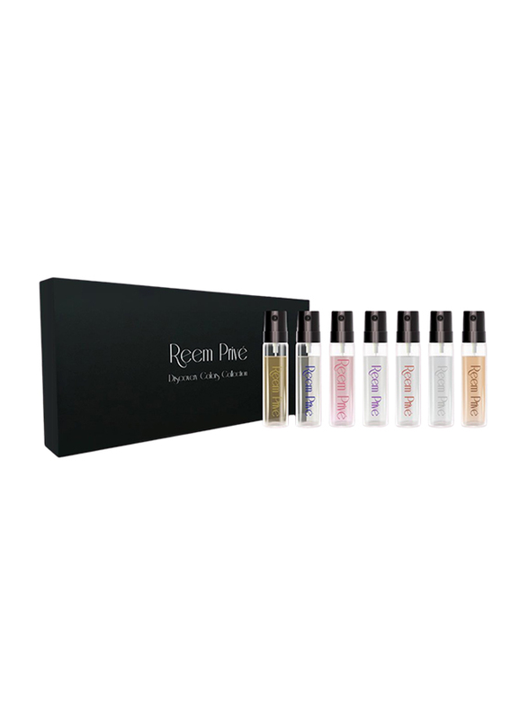 Reem Prive 7-Piece Discovery Colors Collection Unisex Perfume Set, 7 Pieces x 14ml EDP