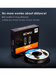 Mowsil 30-Meter 4K AOC HDMI Cable, HDMI Male to HDMI for HDMI Devices, Black