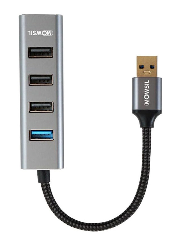 

N/a Mowsil 4 Port Data USB Hub, Grey