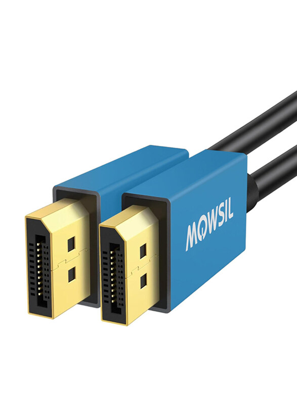 

Mowsil 10-Meters DisplayPort 1.2 Cable, Gold-Plated High Speed DisplayPort to DisplayPort for Gaming Monitor/Graphics Card/TV/PC/Laptop, Blue/Black