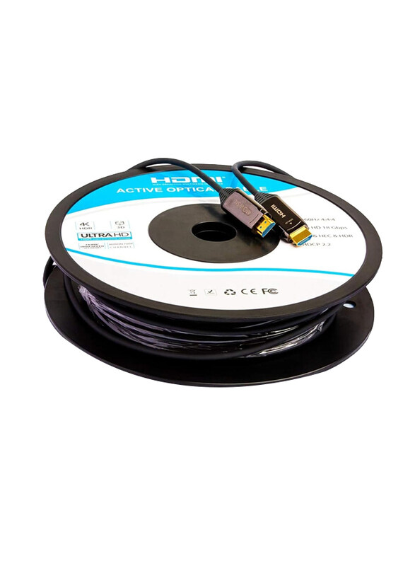 

Mowsil 25-Meters Active Optical AOC-Fiber HDMI 2.0 Cable, 4K 60Hz 18Gbps HDMI to HDMI for Projector/Laptop/Monitor/PC, Black
