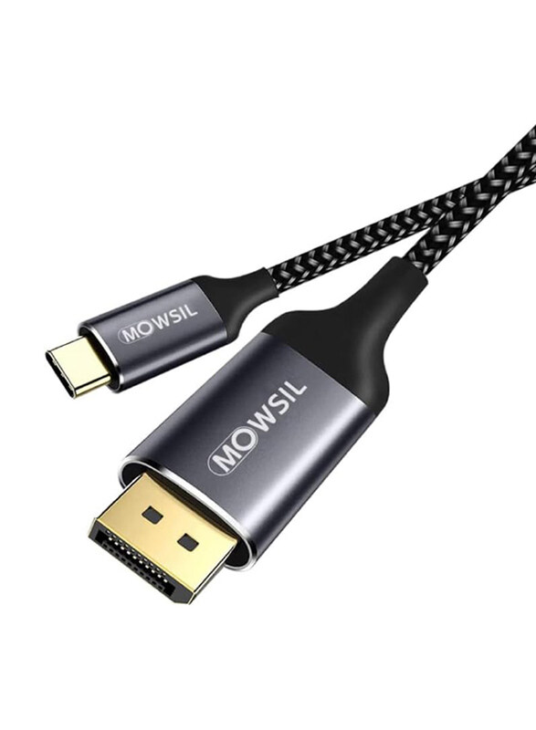 

Mowsil 2-Meters DisplayPort Cable, USB Type C to DisplayPort for Smartphones, Grey
