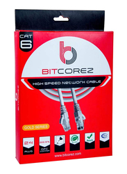 Bitcorez 3-Meter Cat6 UTP Ethernet Patch PVC Cable, RJ45 Male to RJ45, BC6UP3WH, White