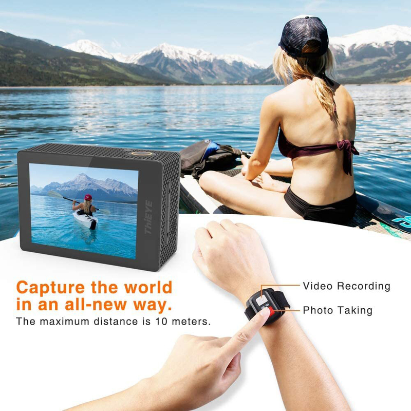 Thi Eye i60+ 4K Wi-Fi Action Camera, 12MP, Black