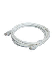 Bitcorez 3-Meter Cat6 UTP Ethernet Patch PVC Cable, RJ45 Male to RJ45, BC6UP3WH, White