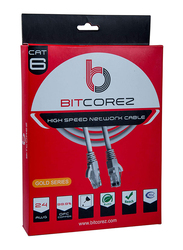 Bitcorez 1-Meter Cat6 UTP Ethernet Patch PVC Cable, RJ45 Male to RJ45, BC6UP1WH, White