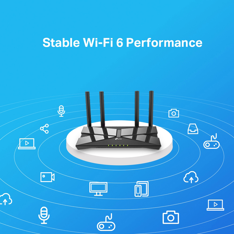 TP-Link Archer AX10 AX1500 Dual Band Wireless Wi-Fi 6 Router, Black