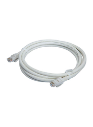 Bitcorez 1-Meter Cat6 UTP Ethernet Patch PVC Cable, RJ45 Male to RJ45, BC6UP1WH, White