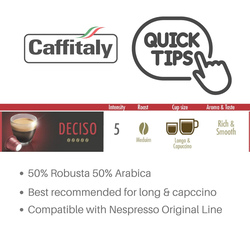 كافيتالي كبسولات قهوة ديسيسو متوافقة مع نسبريسو ، 10 كبسولات × 5.5 جرام